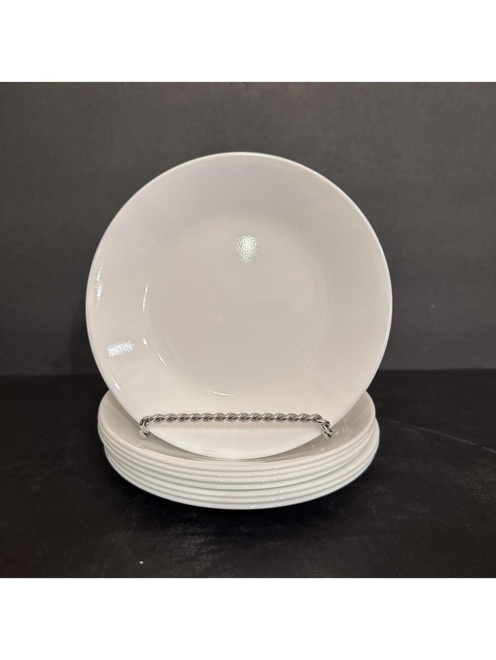 CORELLE Vitrelle WHITE Winter Frost Set If 8 Bread Dessert 6 3/4" PLATES